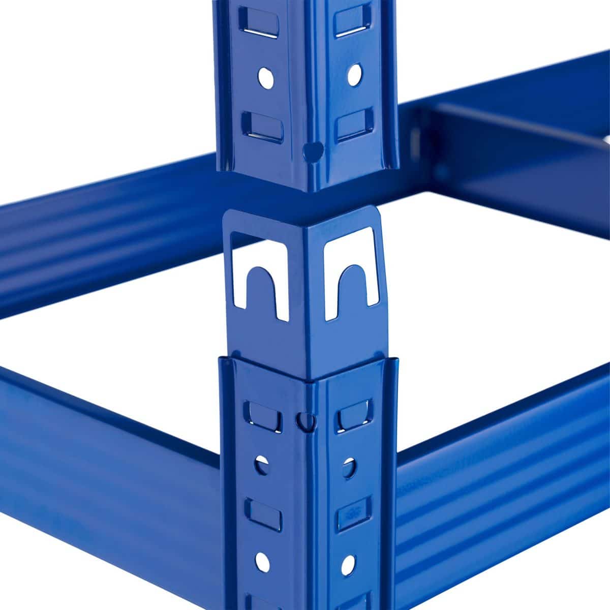 Raft metalic pentru depozitare cu 5 polite, incarcare 875 kg, albastru, 150 x 75 x 30 cm, Relaxdays - imagine 9
