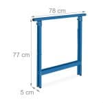 Set 2 staliere, pliabile, capacitate 100kg pe stalier, albastru, 74 x 78 x 40 cm - imagine 5