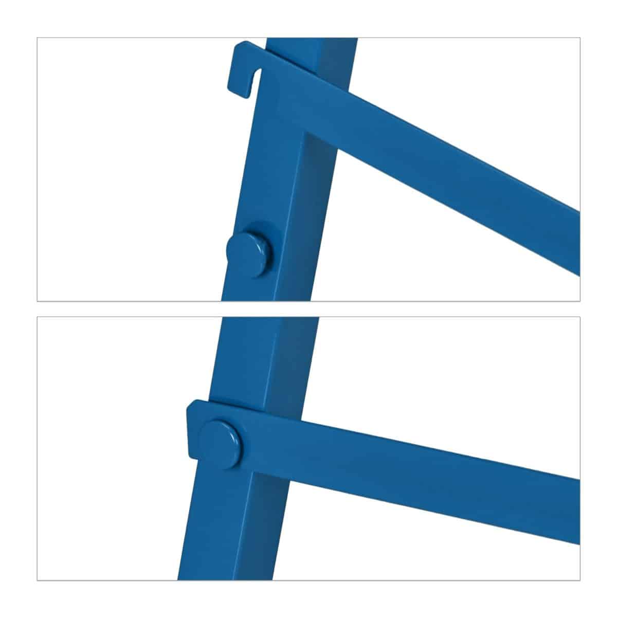 Set 2 staliere, pliabile, capacitate 100kg pe stalier, albastru, 74 x 78 x 40 cm - imagine 7