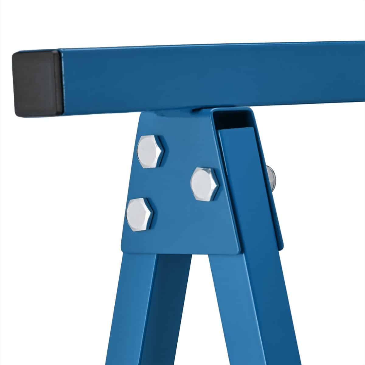 Set 2 staliere, pliabile, capacitate 100kg pe stalier, albastru, 74 x 78 x 40 cm - imagine 8