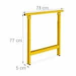 Set 2 staliere, pliabile, capacitate 100kg pe stalier, galben, 74 x 78 x 40 cm - imagine 5