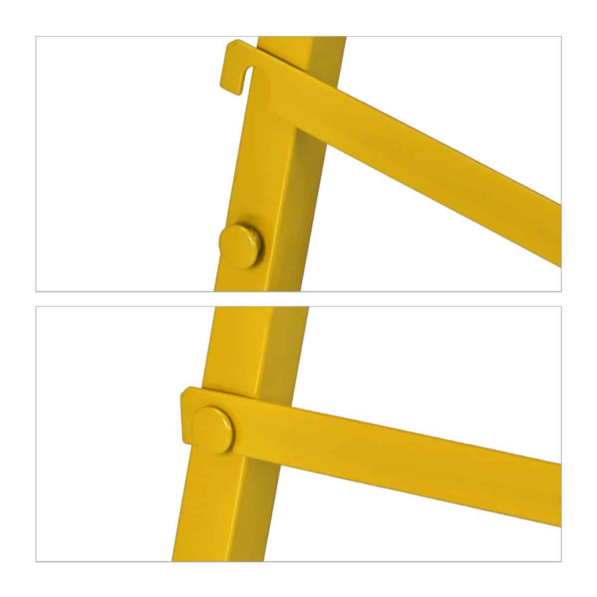 Set 2 staliere, pliabile, capacitate 100kg pe stalier, galben, 74 x 78 x 40 cm - imagine 7