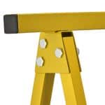 Set 2 staliere, pliabile, capacitate 100kg pe stalier, galben, 74 x 78 x 40 cm - imagine 8