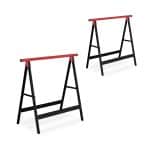 Set 2 staliere, pliabile, capacitate 100kg pe stalier, negru, 74 x 78 x 40 cm