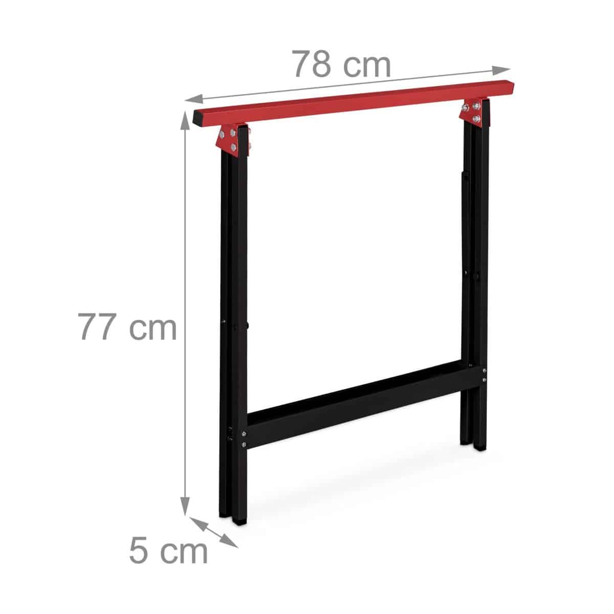 Set 2 staliere, pliabile, capacitate 100kg pe stalier, negru, 74 x 78 x 40 cm - imagine 5