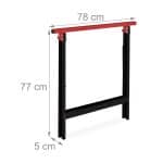 Set 2 staliere, pliabile, capacitate 100kg pe stalier, negru, 74 x 78 x 40 cm - imagine 5