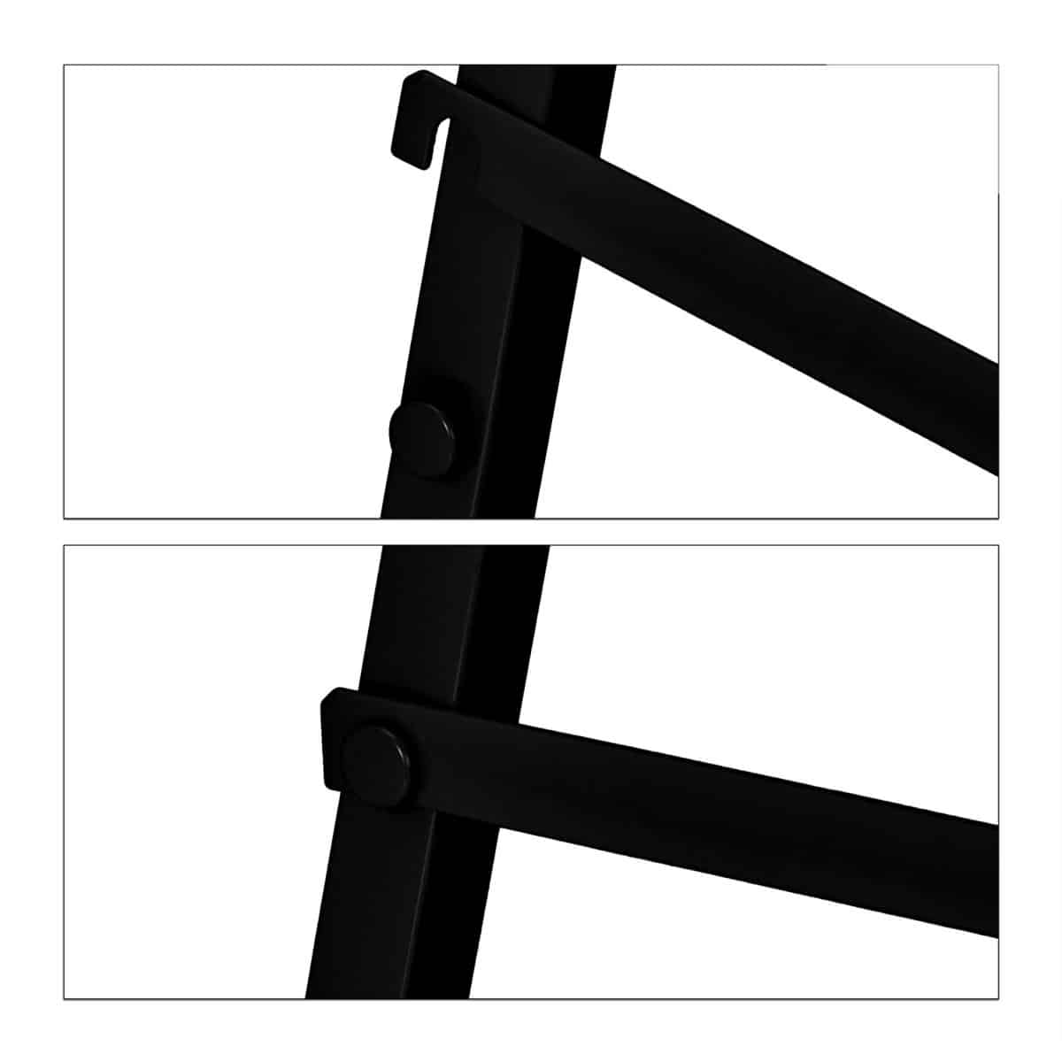 Set 2 staliere, pliabile, capacitate 100kg pe stalier, negru, 74 x 78 x 40 cm - imagine 7