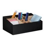 Organizator de birou, 12 compartimente, din bambus, 12 x 30 x 18,5 cm
