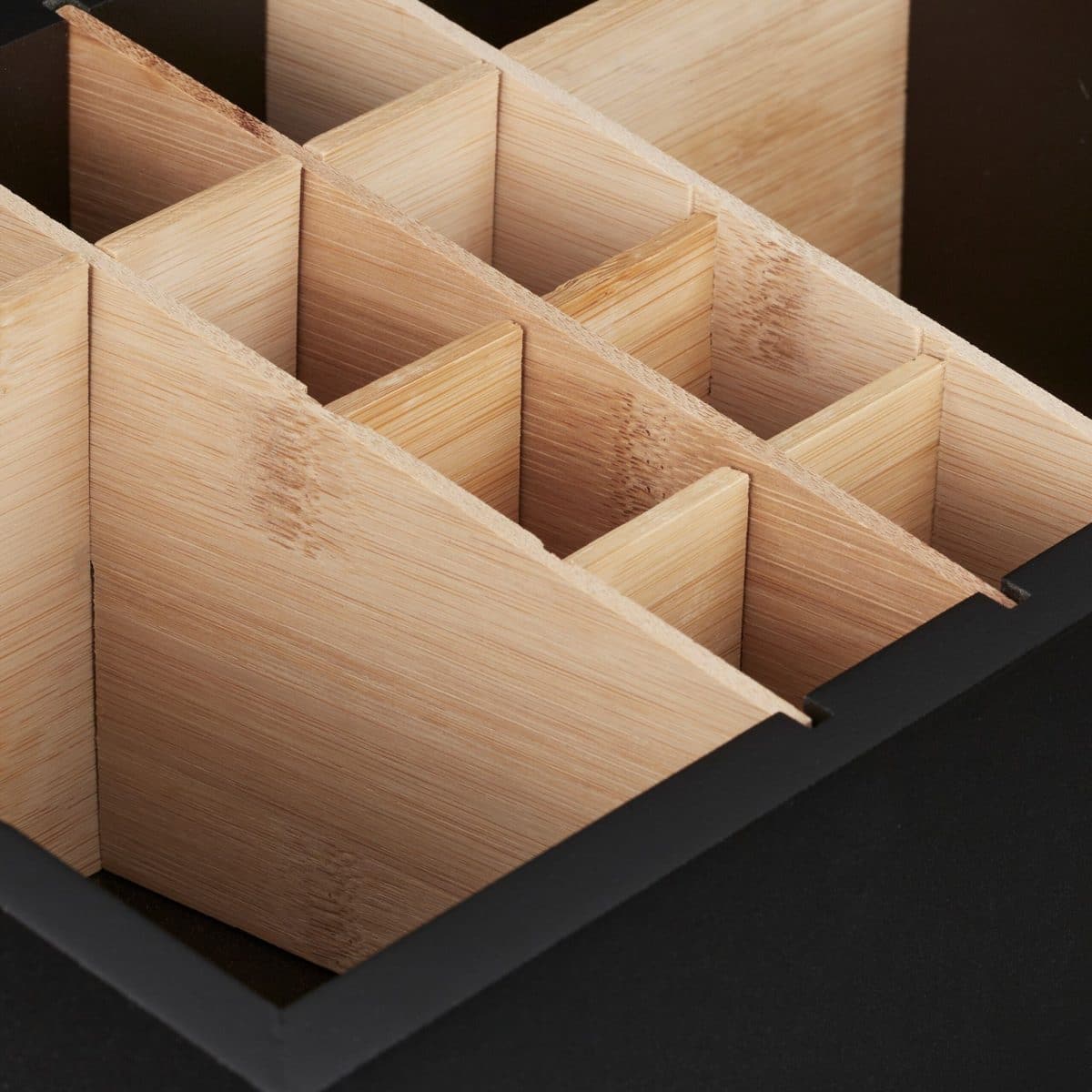Organizator de birou, 12 compartimente, din bambus, 12 x 30 x 18,5 cm - imagine 6
