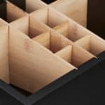 Organizator de birou, 12 compartimente, din bambus, 12 x 30 x 18,5 cm - imagine 6