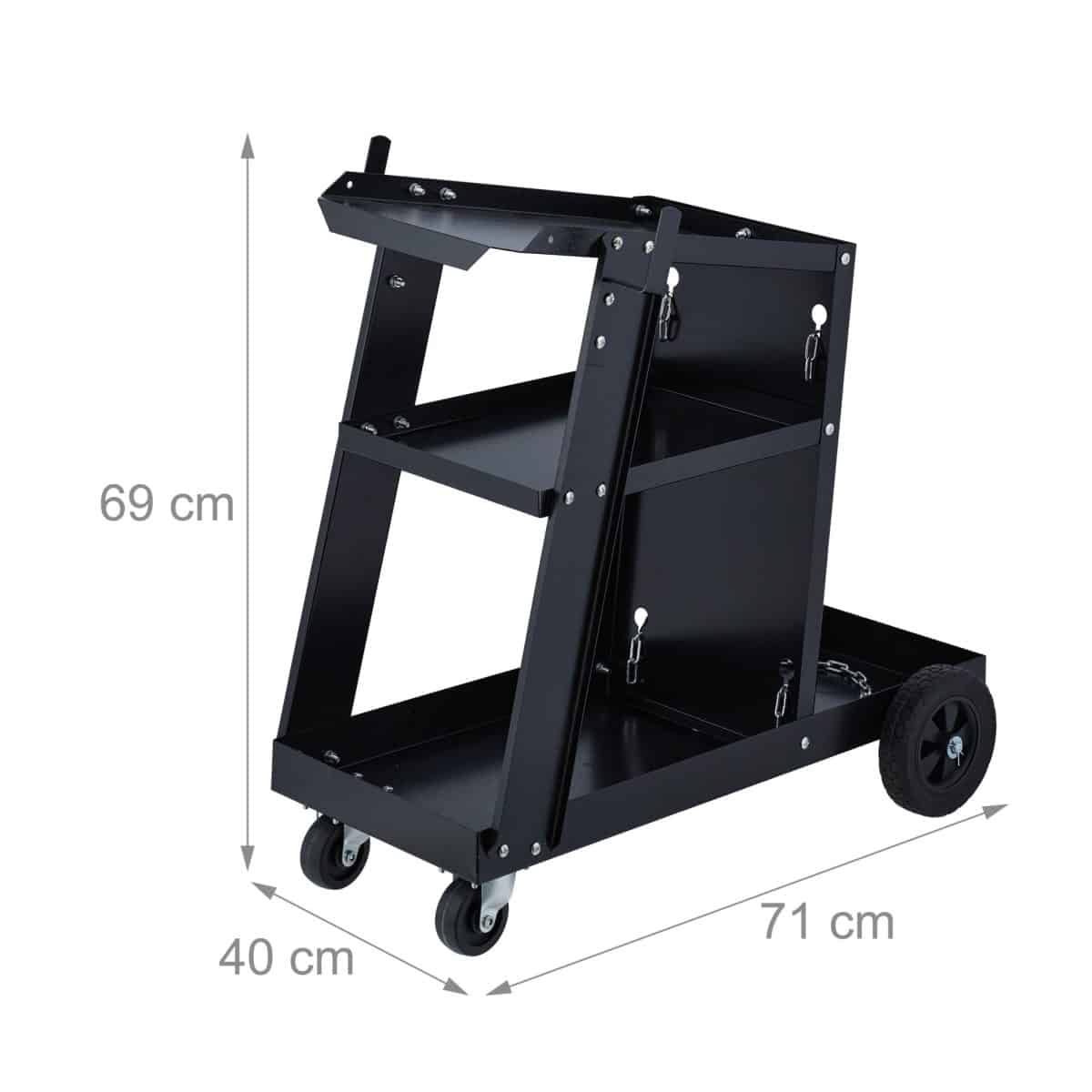 Suport industrial pentru aparatura, portabil, roti rotative 360°, 69 x 40 x 71 cm - imagine 4