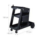 Suport industrial pentru aparatura, portabil, roti rotative 360°, 69 x 40 x 71 cm - imagine 4