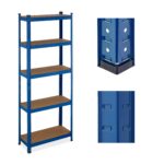 Raft industrial depozitare, albastru, otel, multifunctional, 5 polite, 180 x 70 x 30 cm
