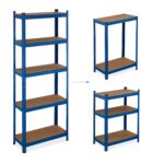 Raft industrial depozitare, albastru, otel, multifunctional, 5 polite, 180 x 70 x 30 cm - imagine 6