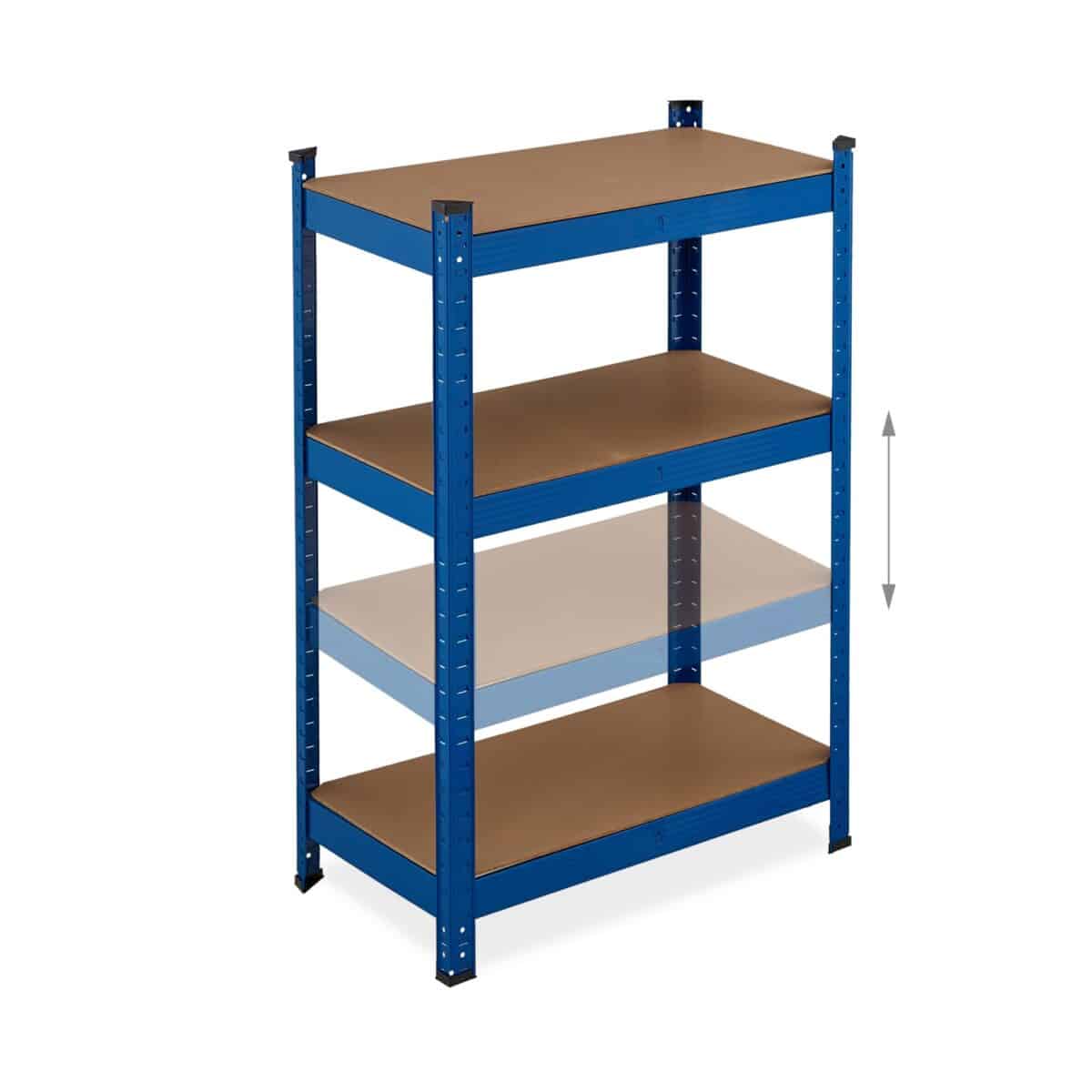 Raft industrial depozitare, albastru, otel, multifunctional, 5 polite, 180 x 70 x 30 cm - imagine 7