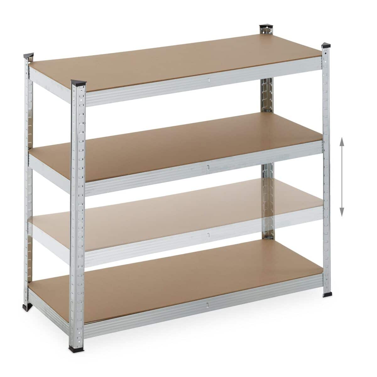 Set 2 rafturi industriale depozitare, multifunctionale, cu 5 polite, 180 x 100 x 40 cm, Relaxdays - imagine 7
