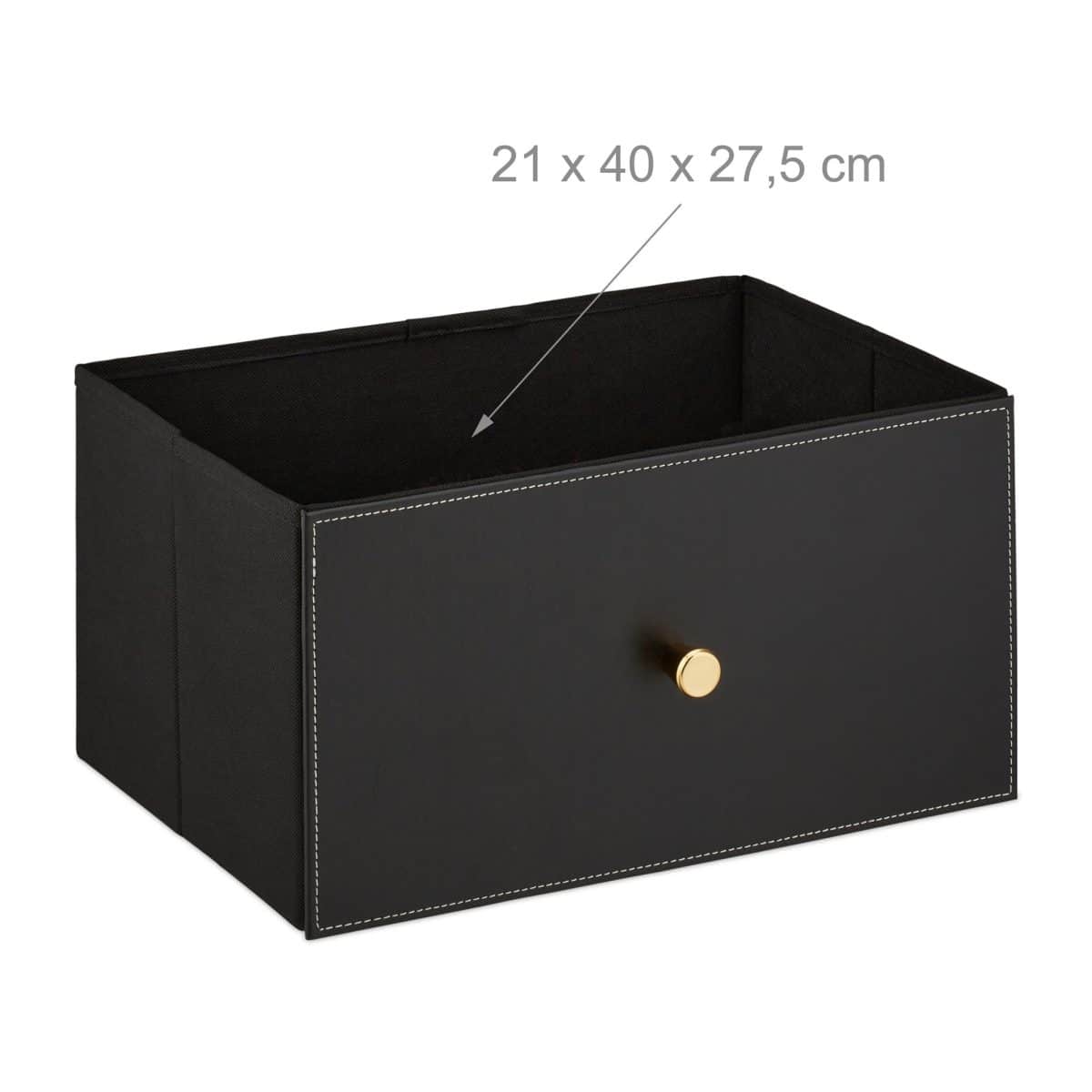 Noptiera cu 2 sertare textile, piele ecologica, design modern, cadru din otel, negru, 55,5 x 46 x 33 cm - imagine 6