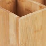 Organizator din bambus, de birou/cosmetice, 2 sertare, 10,5 x 17,5 x 10,5 cm - imagine 6
