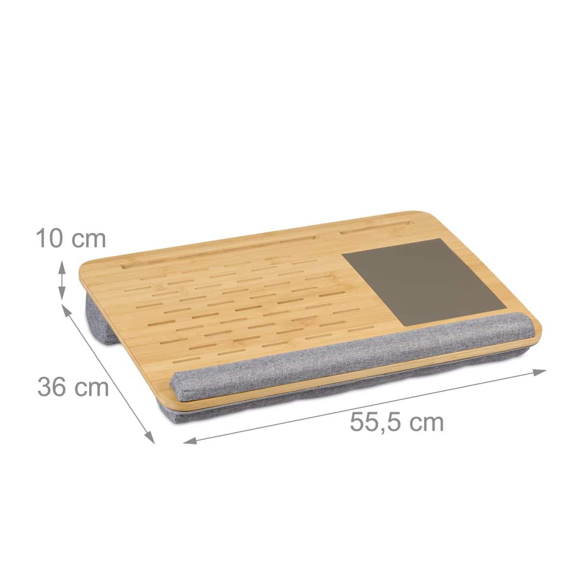 Suport laptopuri de pana la 17 inchi, bambus, 10 x 55,5 x 36 cm - imagine 4