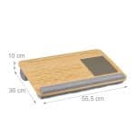 Suport laptopuri de pana la 17 inchi, bambus, 10 x 55,5 x 36 cm - imagine 4