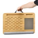 Suport laptopuri de pana la 17 inchi, bambus, 10 x 55,5 x 36 cm - imagine 6