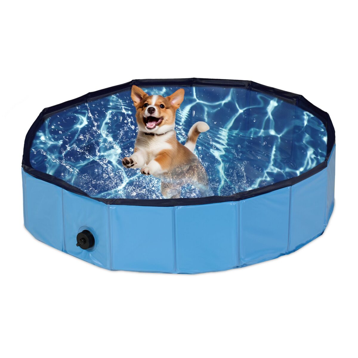 Piscina pentru animale de companie, pliabila, 30 x 160 cm - imagine 2
