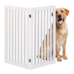 Gard blocare acces animale de companie, MDF, alb, 91,5 x 103 x 2 cm