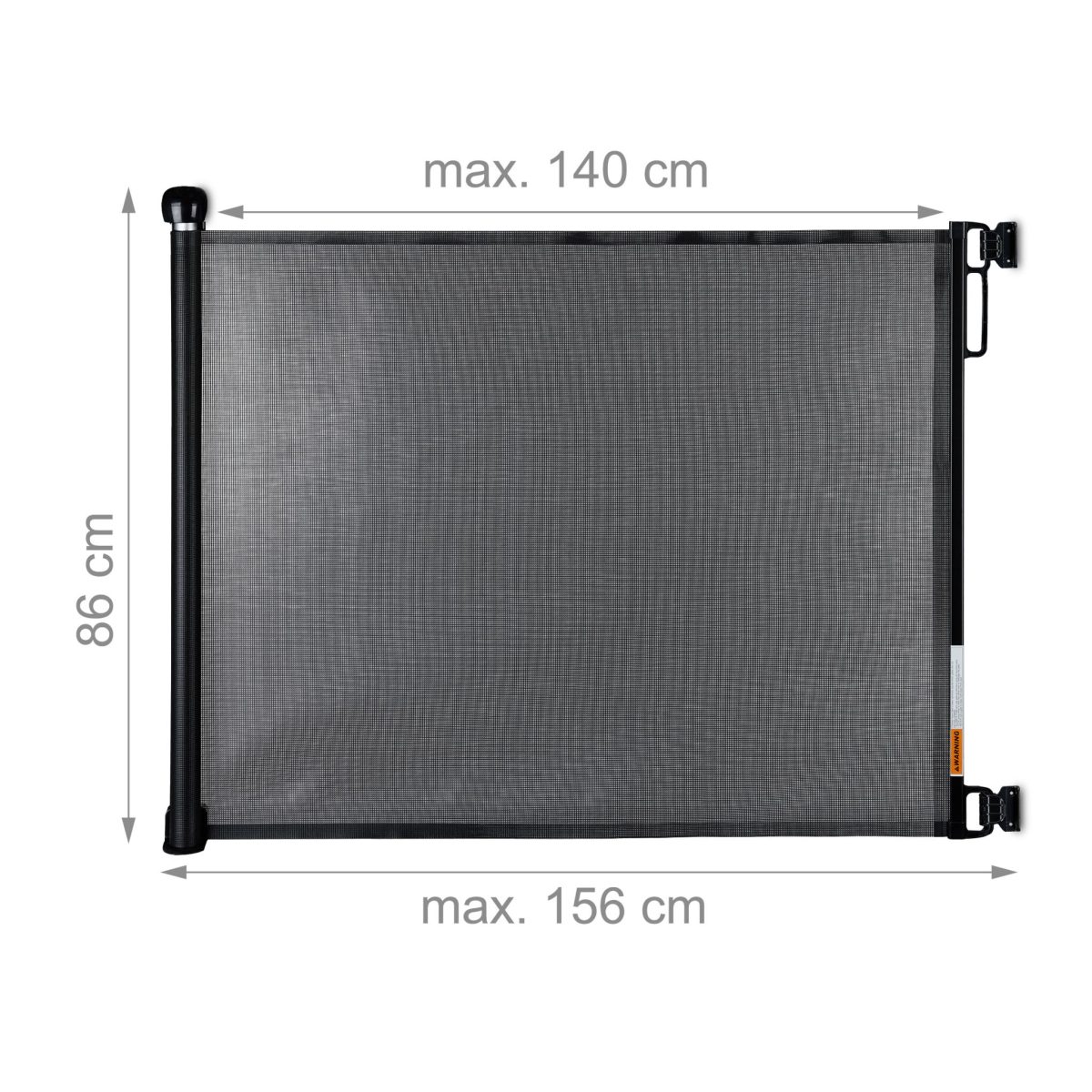 Poarta de siguranta pentru copii sau animale de casa,  86 x 156 x 8,5 cm, negru - imagine 4