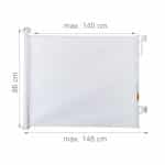 Poarta de siguranta pentru copii sau animale de casa, 86 x 151,5 x 10 cm, alb - imagine 4