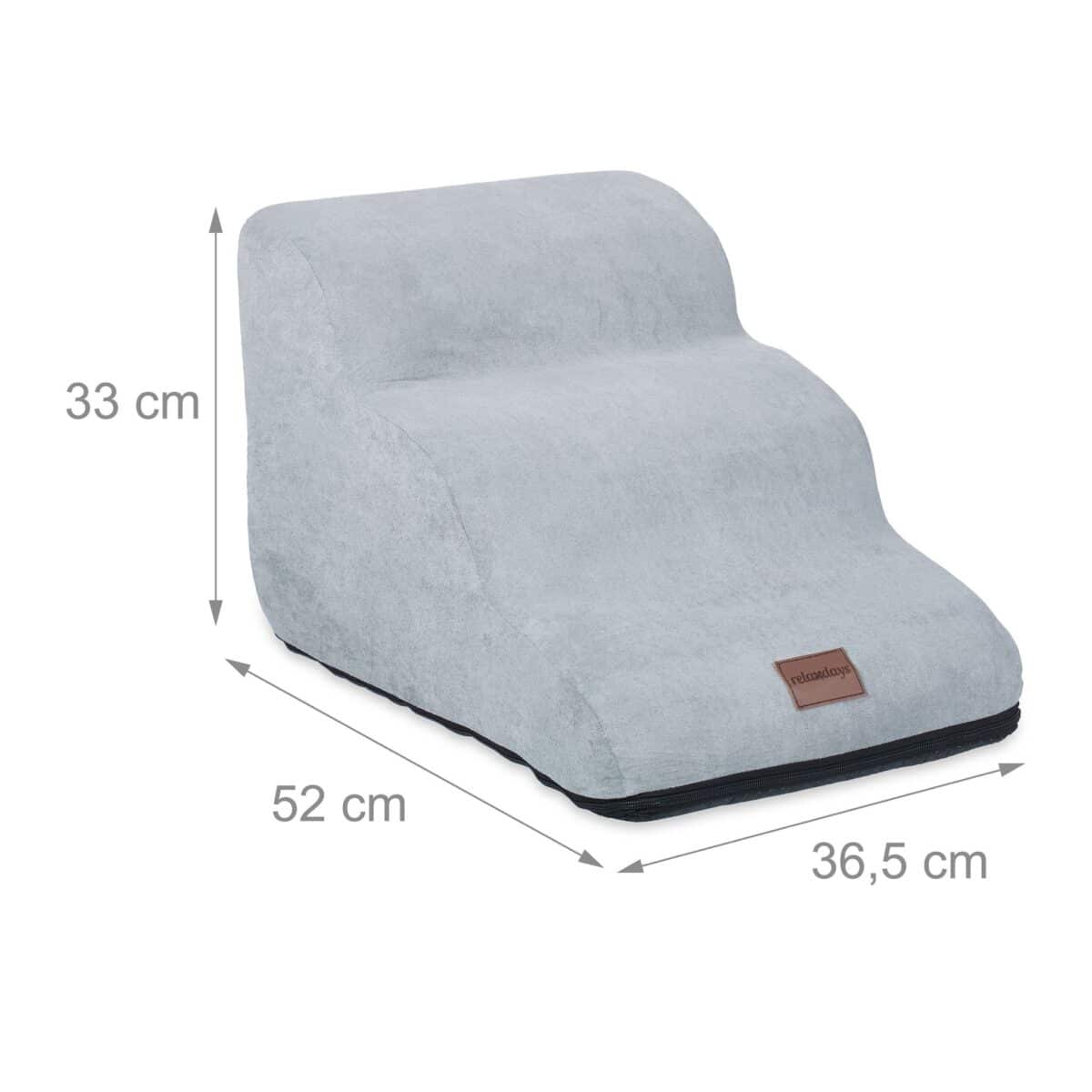 Scara pentru caini/pisici, 3 trepte, mobile, gri, 33 x 36,5 x 52 cm - imagine 4