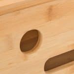 Masca tripla/prelungitor, pentru birou, din bambus, 15,5 x 42 x 16 cm - imagine 10