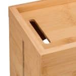 Masca tripla/prelungitor, pentru birou, din bambus, 14 x 34,5 x 14 cm - imagine 8