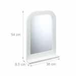 Oglinda alba de baie cu raft, MDF, 54 x 38 x 8,5 cm - imagine 4