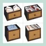 Comoda cu 5 sertare, design vintage, maro, blat MDF, cadru otel, 77 x 85 x 31,5 cm - imagine 5