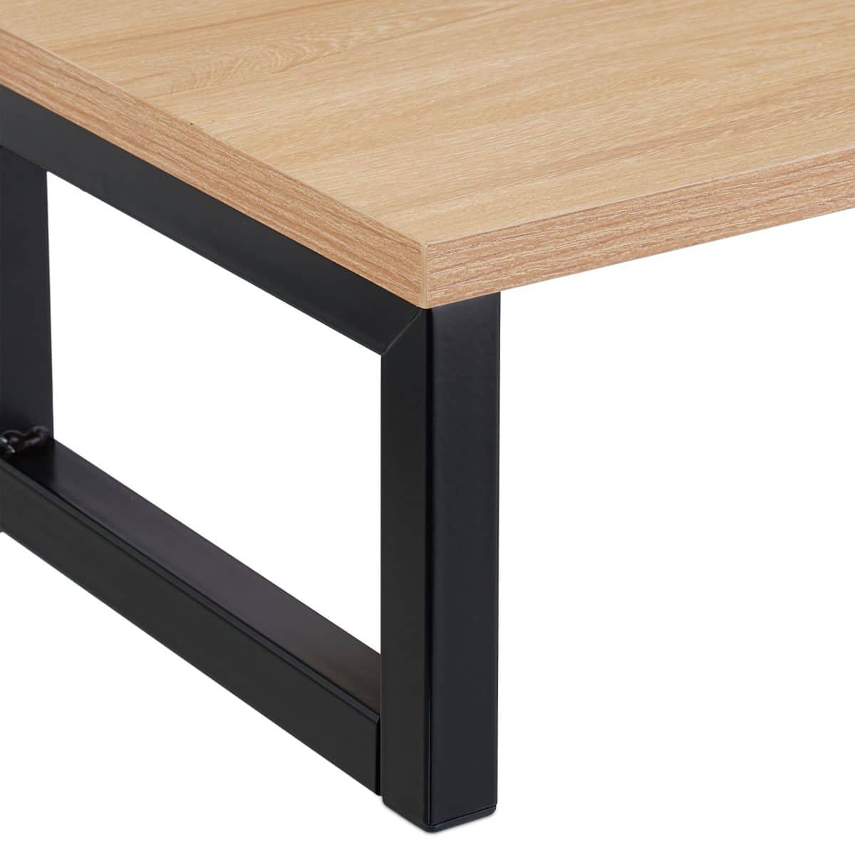 Suport laptop sau PC, MDF, structura metalica, 15 x 40 x 23 cm, bej, Relaxdays - imagine 5