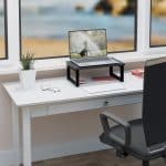 Suport laptop sau PC, MDF, structura metalica, 15 x 40 x 23 cm, Relaxdays - imagine 2
