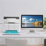 Organizator de birou, 2 rafturi, din MDF, structura metal, 28 x 45 x 28 cm - imagine 2