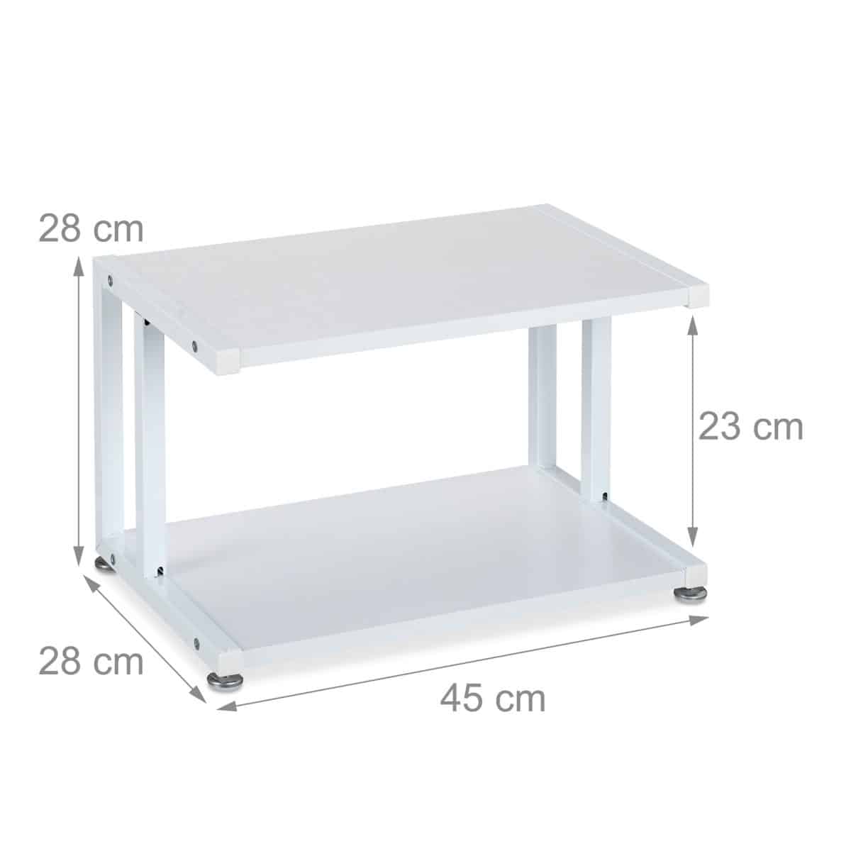 Organizator de birou, 2 rafturi, din MDF, structura metal, 28 x 45 x 28 cm - imagine 4