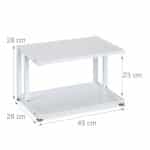 Organizator de birou, 2 rafturi, din MDF, structura metal, 28 x 45 x 28 cm - imagine 4