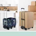 Carucior marfa, manerului telescopic, capacitate de incarcare 100 kg, Relaxdays - imagine 5