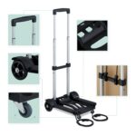 Carucior marfa, manerului telescopic, capacitate de incarcare 25 kg, Relaxdays - imagine 3