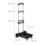 Carucior marfa, manerului telescopic, capacitate de incarcare 25 kg, Relaxdays - imagine 4