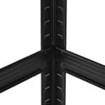 Raft industrial cu 5 niveluri, negru, placi MDF, cadru otel, 180 x 90 x 40 cm - imagine 3