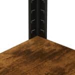 Raft industrial cu 5 niveluri, negru/maro, placi MDF, cadru otel, 180 x 90 x 40 cm - imagine 4