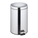 Cos de gunoi, 20 L, cu pedala, otel inoxidabil, argintiu