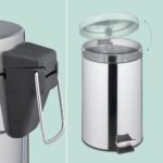 Cos de gunoi, 20 L, cu pedala, otel inoxidabil, argintiu - imagine 7