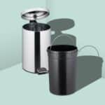 Cos de gunoi, 20 L, cu pedala, otel inoxidabil, argintiu - imagine 4