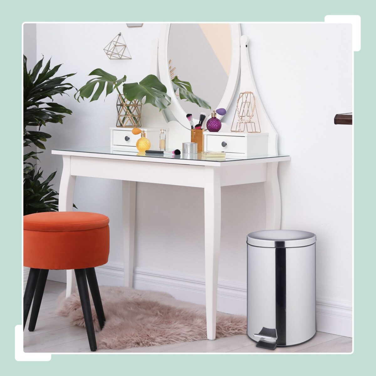 Cos de gunoi, 20 L, cu pedala, otel inoxidabil, argintiu - imagine 2