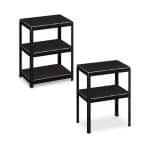 Raft industrial cu 5 niveluri, negru, placi MDF, cadru otel, 150 x 60 x 40 cm - imagine 5