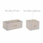 Comoda cu 5 sertare textile, bambus, maro/bej, 94 x 58 x 32,5 cm - imagine 4